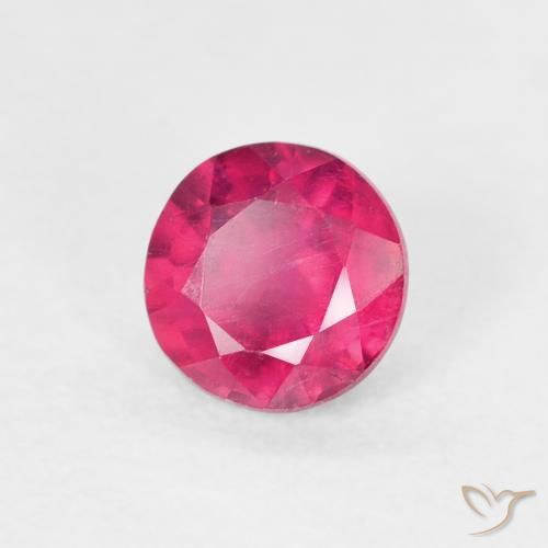 Rubí Rojo claro natural de 1.00 ct, Redondo, VS