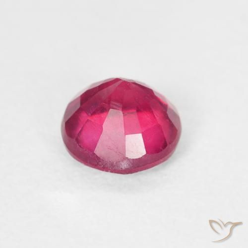 Rubí Rojo claro natural de 1.00 ct, Redondo, VS