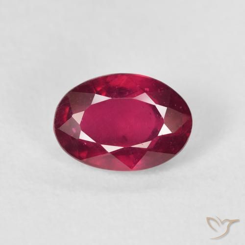 1.75ct Natural Rojo oscuro Rubí, Ovalada, VS
