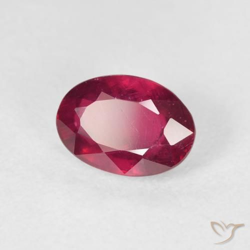 Rubí Rojo oscuro natural de 1.75 ct, Ovalada, VS