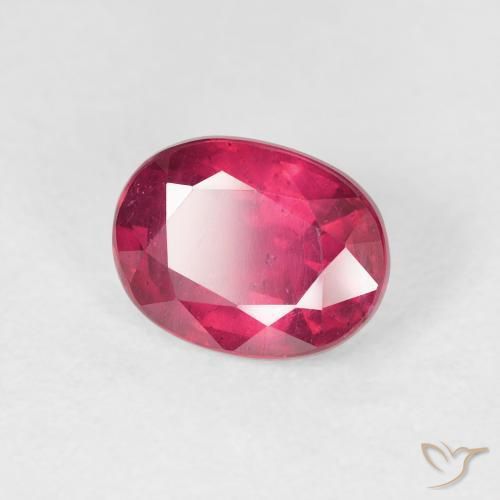 Rubí Rojo claro natural de 1.96 ct, Ovalada, VS-SI