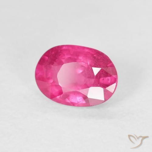 Rubí Magenta intenso natural de 1.16 ct, Ovalada, VS