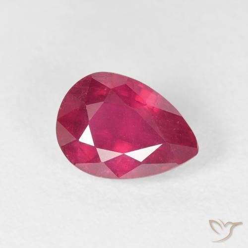 Rubí Medium Dark-Red natural de 1.82 ct, En forma de pera, VS