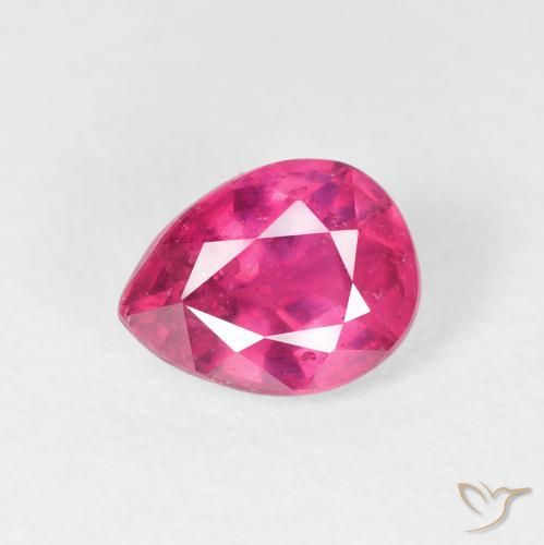 1.51ct Natural Rosado rojizo Rubí, En forma de pera, VS