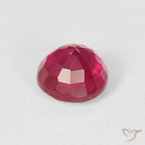 Rubí Rojo rosado natural de 1.01 ct, Redondo, VS