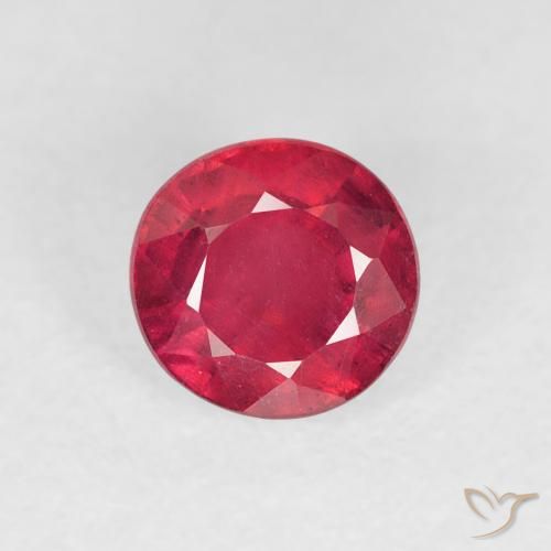 1.10ct Natural Carmesí intenso Rubí, Redondo, VS