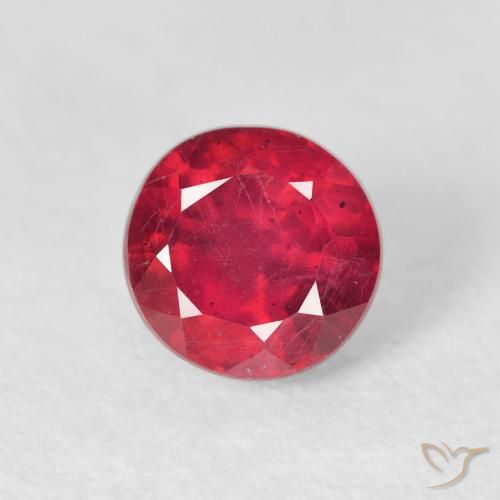1.22ct Natural Rojo mermelada Rubí, Redondo, VS