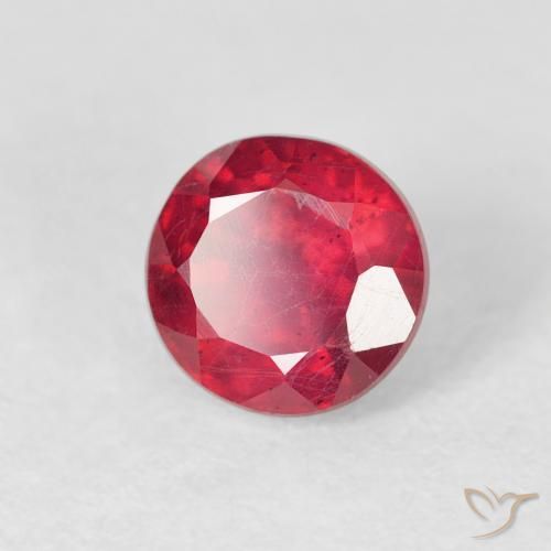 Rubí Rojo mermelada natural de 1.22 ct, Redondo, VS
