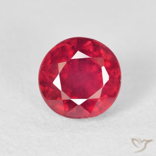 1.39ct Natural Carmesí intenso Rubí, Redondo, VS