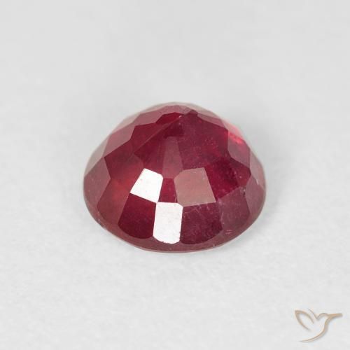 Rubí Carmesí intenso natural de 1.50 ct, Redondo, VS
