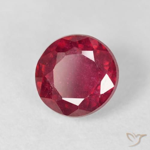 Rubí Rojo mermelada natural de 1.37 ct, Redondo, VS