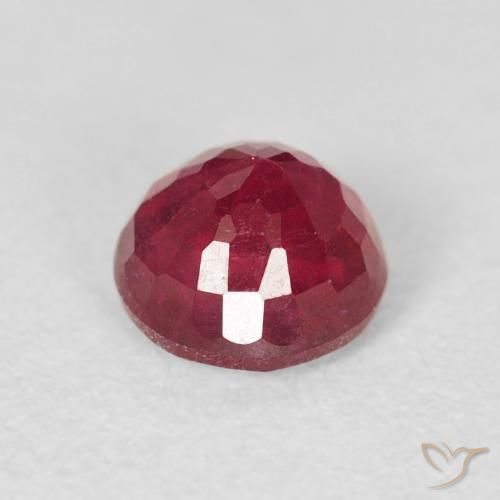Rubí Rojo mermelada natural de 1.37 ct, Redondo, VS
