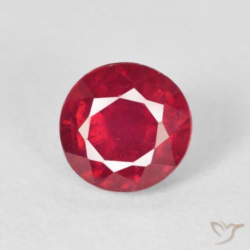 1.37ct Natural Carmesí intenso Rubí, Redondo, VS