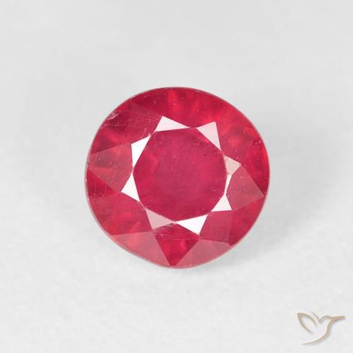 1.32ct Natural Rojo mermelada Rubí, Redondo, VS