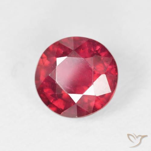 Rubí Rojo medio natural de 1.62 ct, Redondo, VS