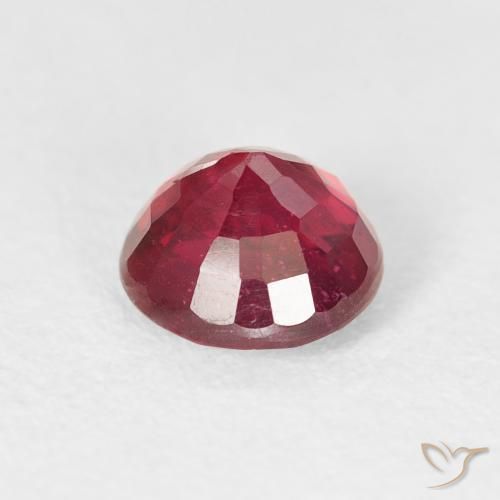 Rubí Rojo medio natural de 1.62 ct, Redondo, VS