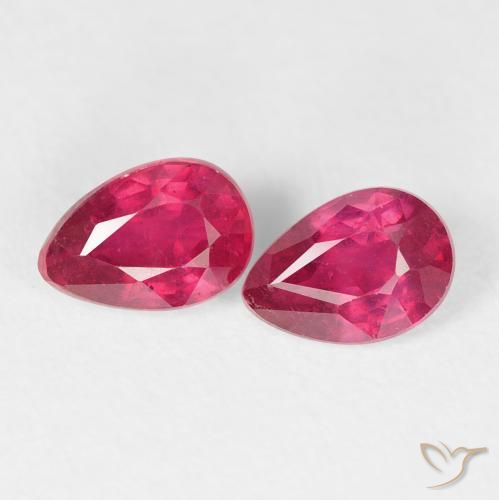 1.23ctw Natural Rojo medio Rubí, En forma de pera, VS-SI