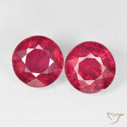 2.72ctw Natural Rojo mermelada Rubí, Redondo, VS