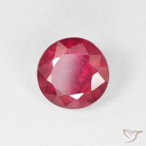 Rubí Rojo mermelada natural de 1.39 ct, Redondo, VS