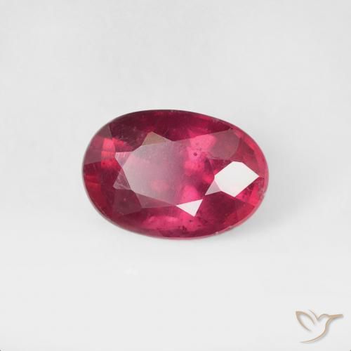 Rubí Carmesí intenso natural de 0.76 ct, Ovalada, VS-SI