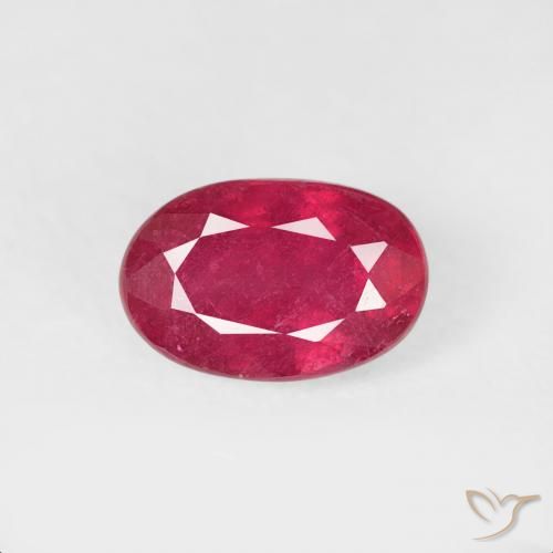 0.78ct Natural Carmesí intenso Rubí, Ovalada, VS-SI
