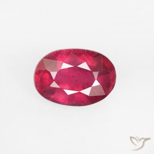 0.77ct Natural Carmesí intenso Rubí, Ovalada, VS-SI