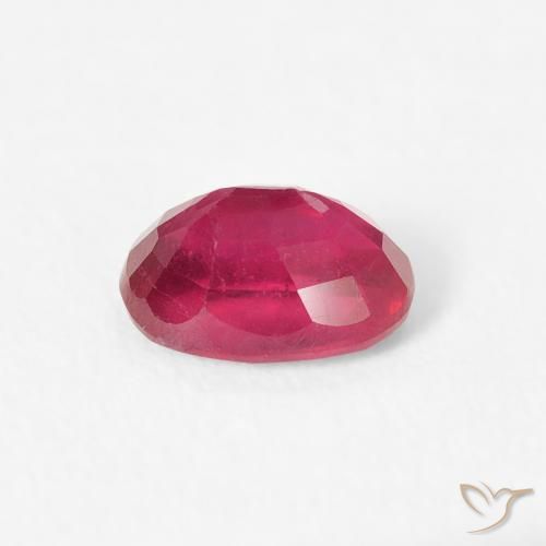 Rubí Carmesí intenso natural de 0.77 ct, Ovalada, VS-SI