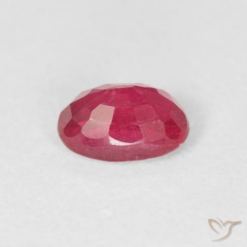 Rubí Rojo mermelada natural de 0.78 ct, Ovalada, VS-SI