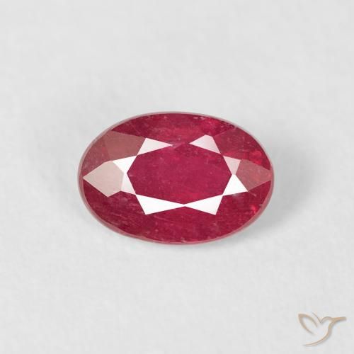 0.75ct Natural Carmesí intenso Rubí, Ovalada, VS-SI