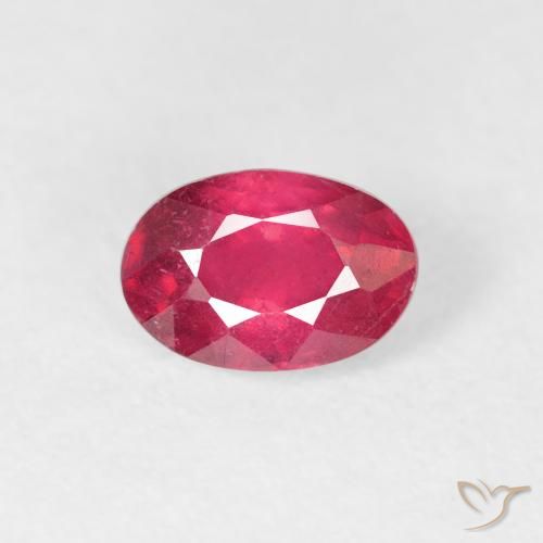 0.82ct Natural Rojo medio Rubí, Ovalada, VS-SI