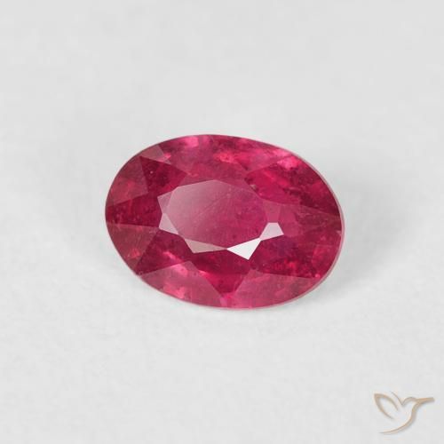 Rubí Rojo mermelada natural de 0.58 ct, Ovalada, VS-SI