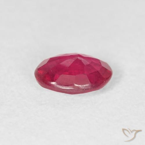 Rubí Rojo mermelada natural de 0.58 ct, Ovalada, VS-SI