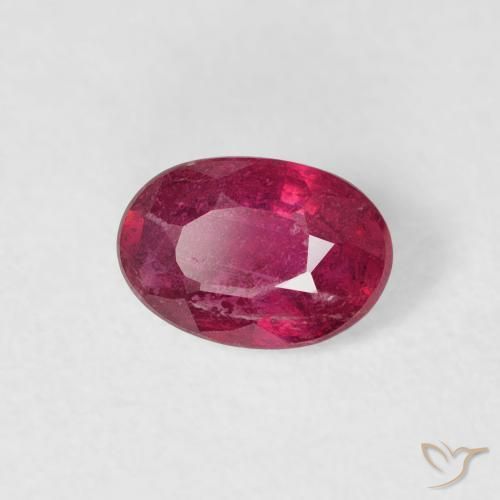 Rubí Rojo rosado natural de 0.58 ct, Ovalada, VS-SI