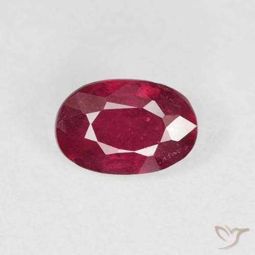 0.77ct Natural Rojo sangre Rubí, Ovalada, VS-SI