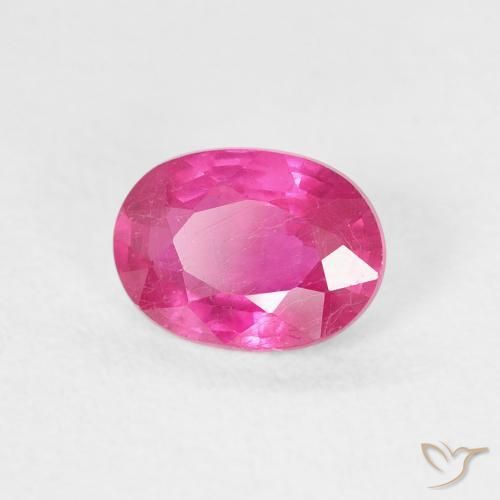 Rubí Rosa oscuro natural de 1.06 ct, Ovalada, VS