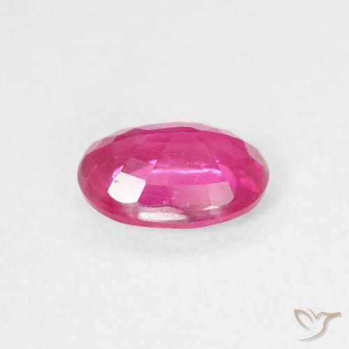 Rubí Rosa oscuro natural de 1.06 ct, Ovalada, VS