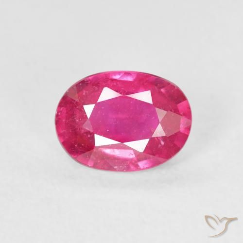 1.12ct Natural Medium Dark-Pink Rubí, Ovalada, VS
