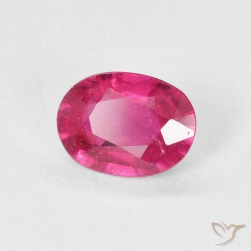 Rubí Medium Dark-Pink natural de 1.12 ct, Ovalada, VS
