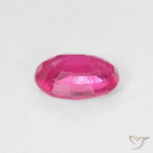 Rubí Rosa oscuro natural de 1.04 ct, Ovalada, VS
