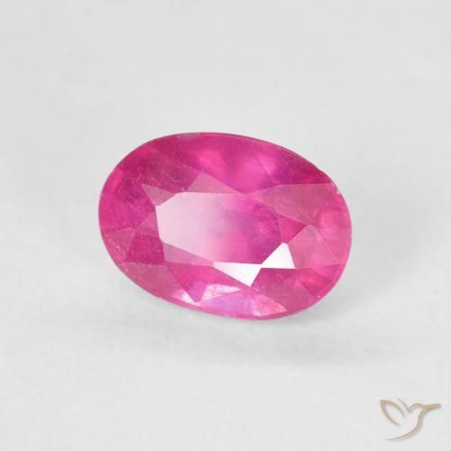 Rubí Magenta intenso natural de 1.31 ct, Ovalada, VS