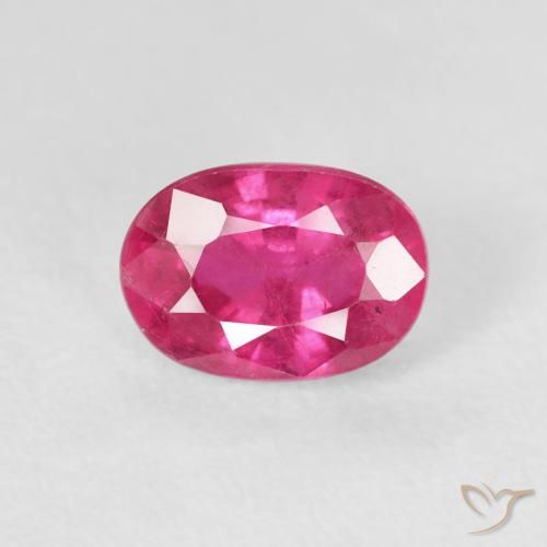 1.33ct Natural Medium Dark-Pink Rubí, Ovalada, VS