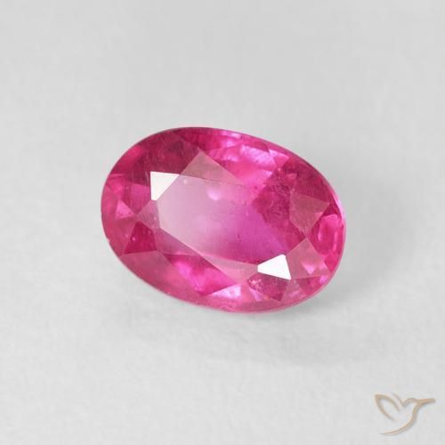 Rubí Rosa oscuro natural de 1.20 ct, Ovalada, VS
