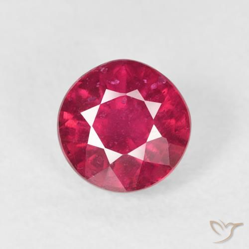1.30ct Natural Carmesí intenso Rubí, Redondo, VS