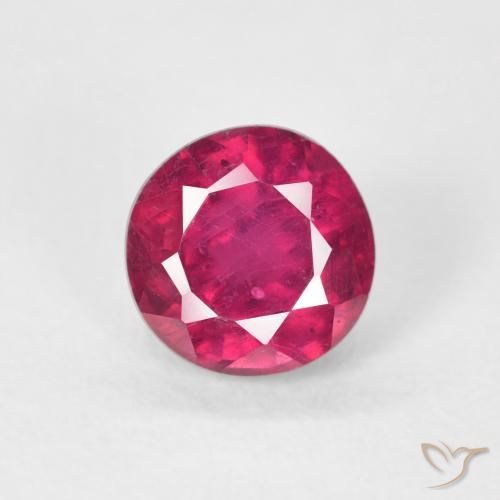 1.14ct Natural Rojo claro Rubí, Redondo, VS