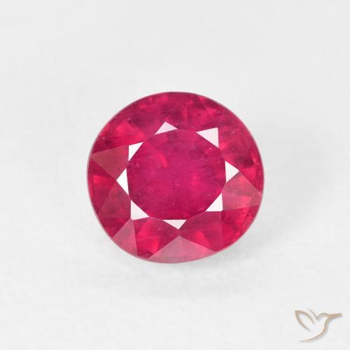 1.21ct Natural Rojo claro Rubí, Redondo, VS