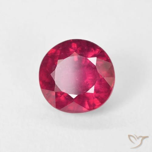 Rubí Rojo claro natural de 1.21 ct, Redondo, VS