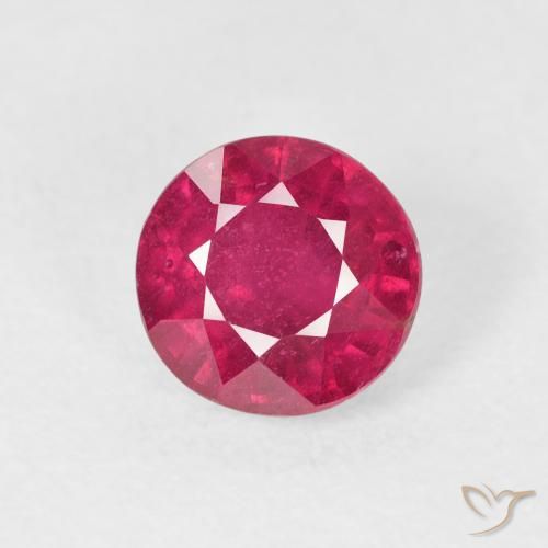 1.57ct Natural Rojo medio Rubí, Redondo, VS-SI