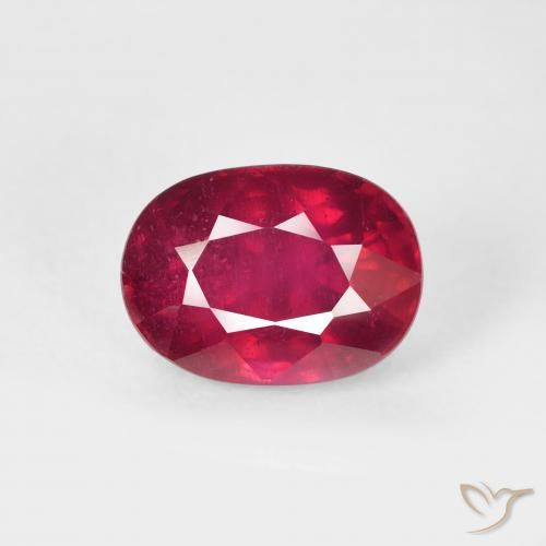 2.48ct Natural Rojo oscuro Rubí, Ovalada, VS-SI