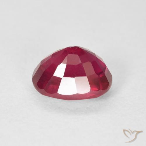 Rubí Rojo oscuro natural de 2.48 ct, Ovalada, VS-SI
