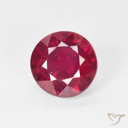 3.37ct Natural Carmesí intenso Rubí, Redondo, VS